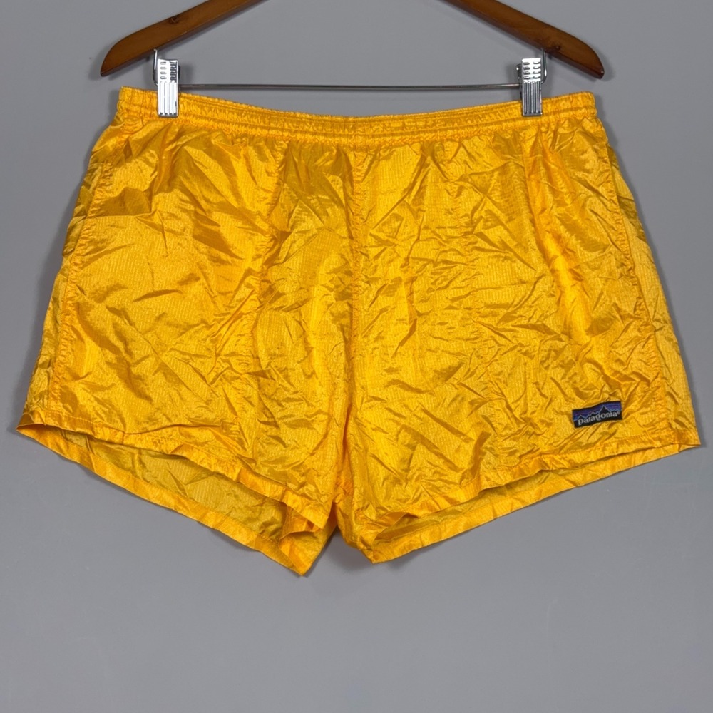 Vintage Patagonia 90s Baggies Shorts Mens‎ Size Large Nylon Yellow Gorpcore